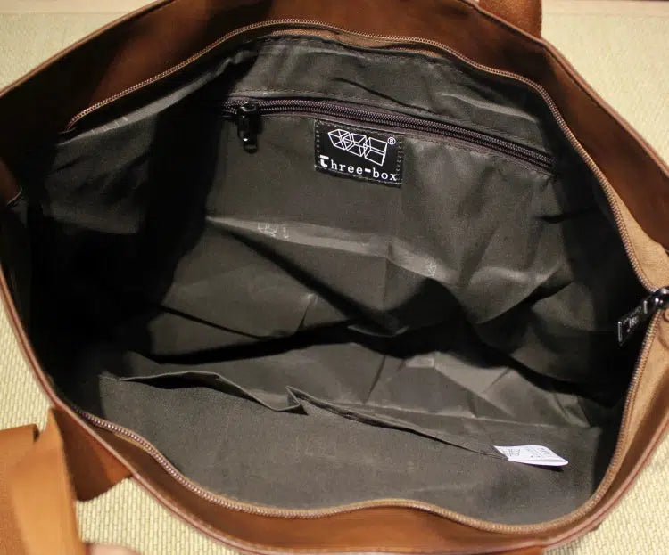 Versatile Leather Shoulder Bag with Handles