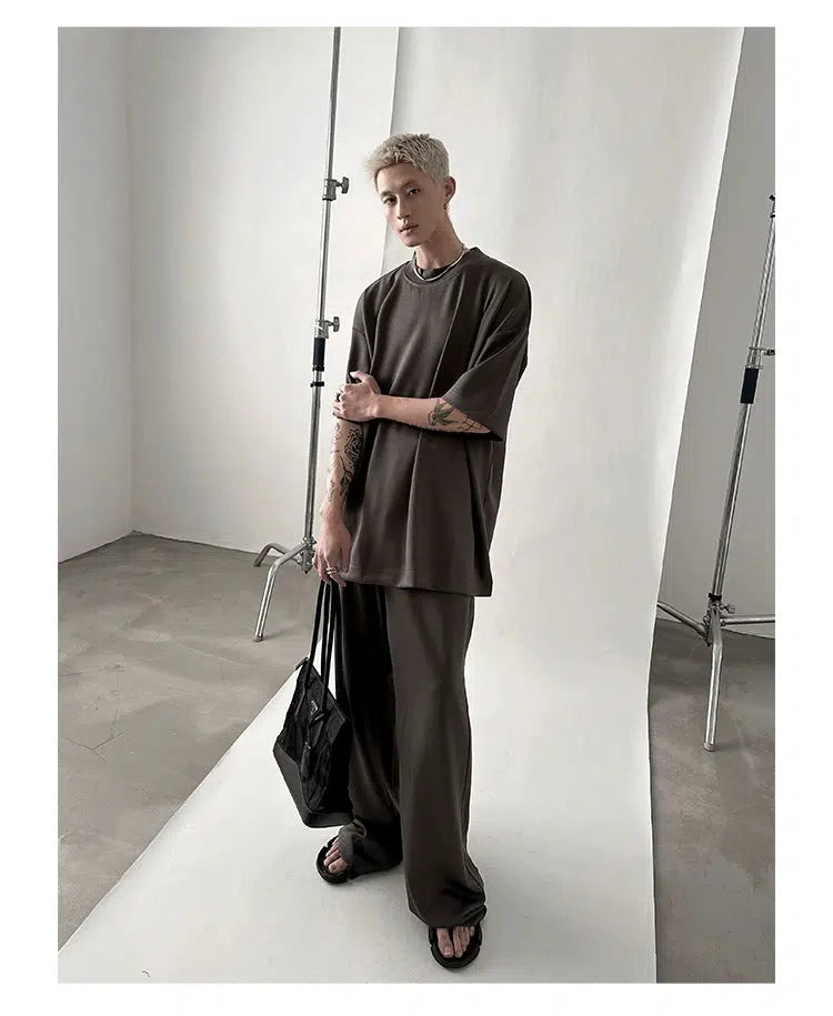 Versatile Mopping Solid Color Track Suit