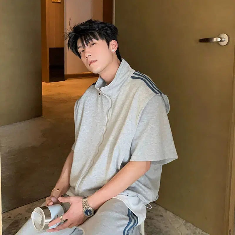 Versatile Striped Athletic Set