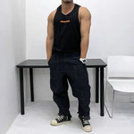 Vertical Stripe Athletic Vest