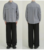 Vertical Stripe Button-down Shirt