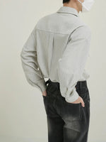 Vertical Stripe Button-down Shirt