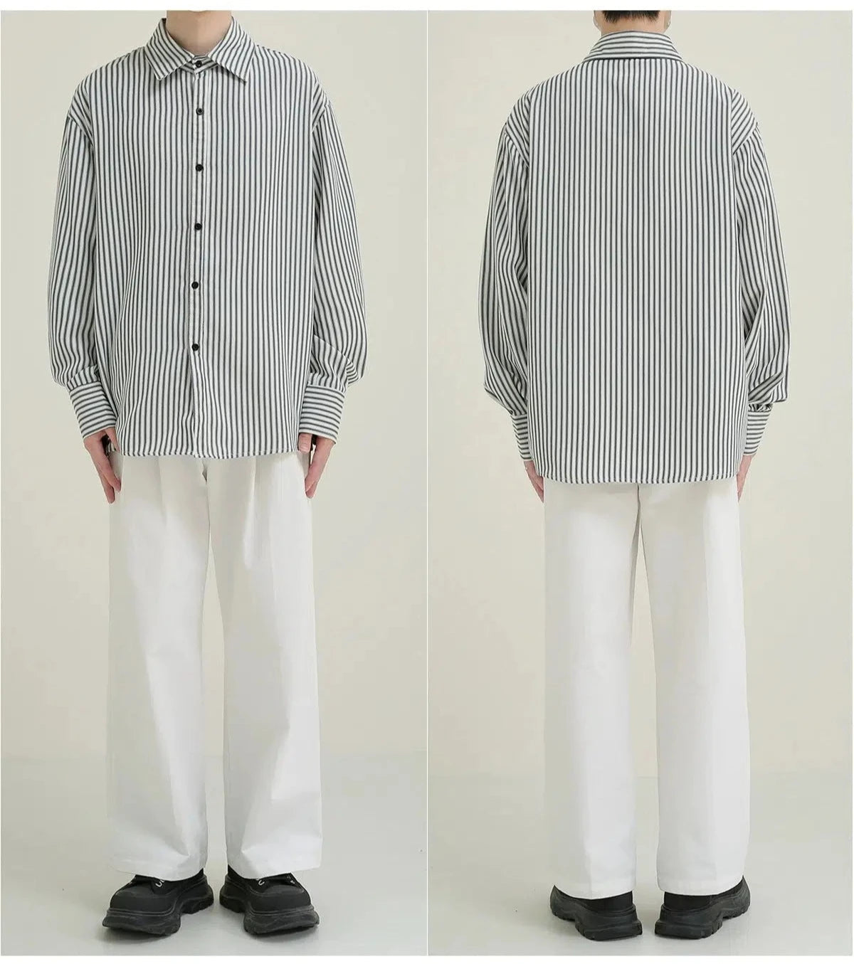 Vertical Stripe Office Shirt