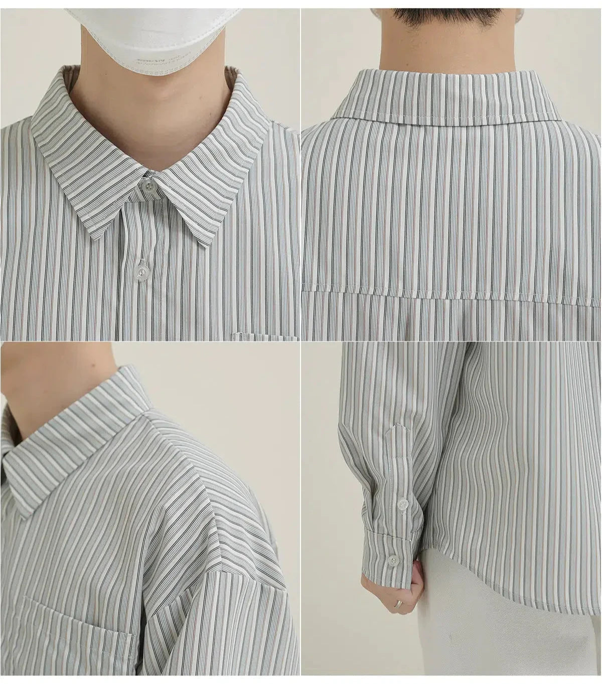 Vertical Striped Long Sleeve Shirt