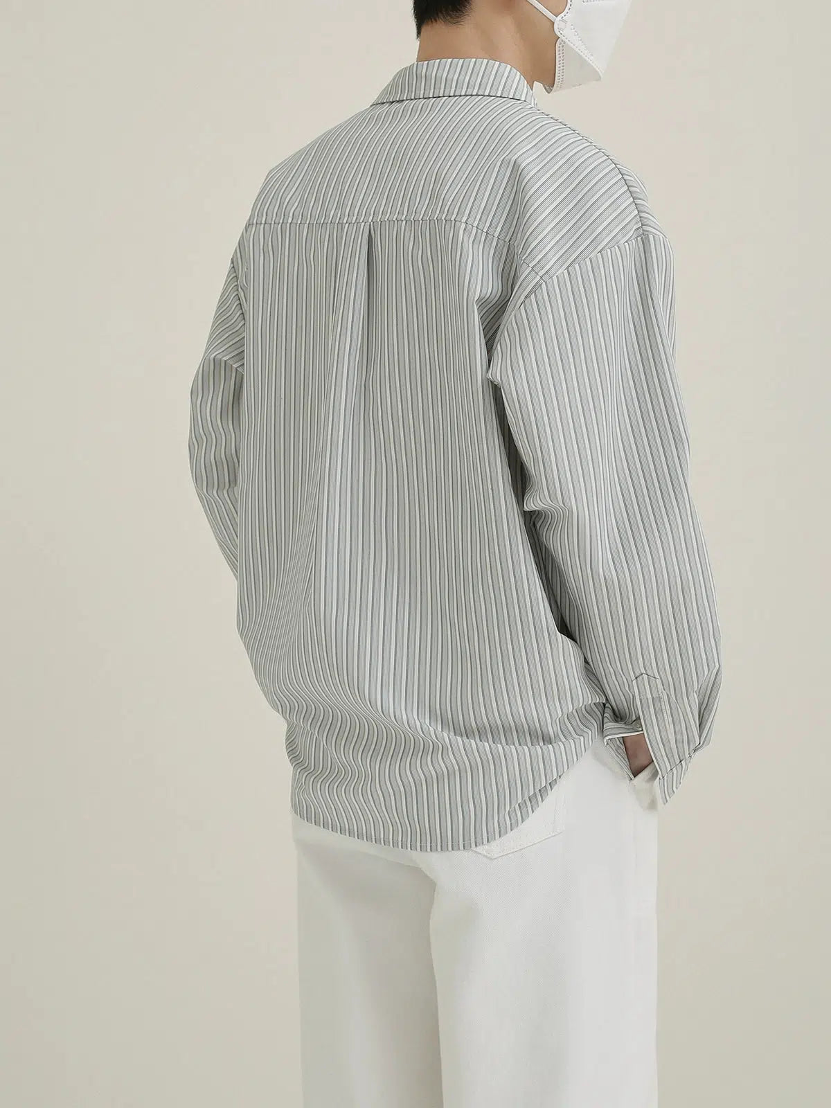 Vertical Striped Long Sleeve Shirt