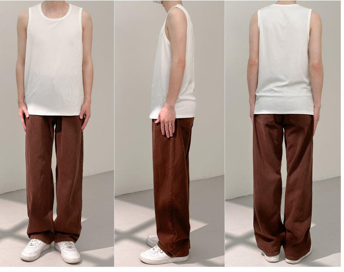 Vertical Striped Sleeveless Vest