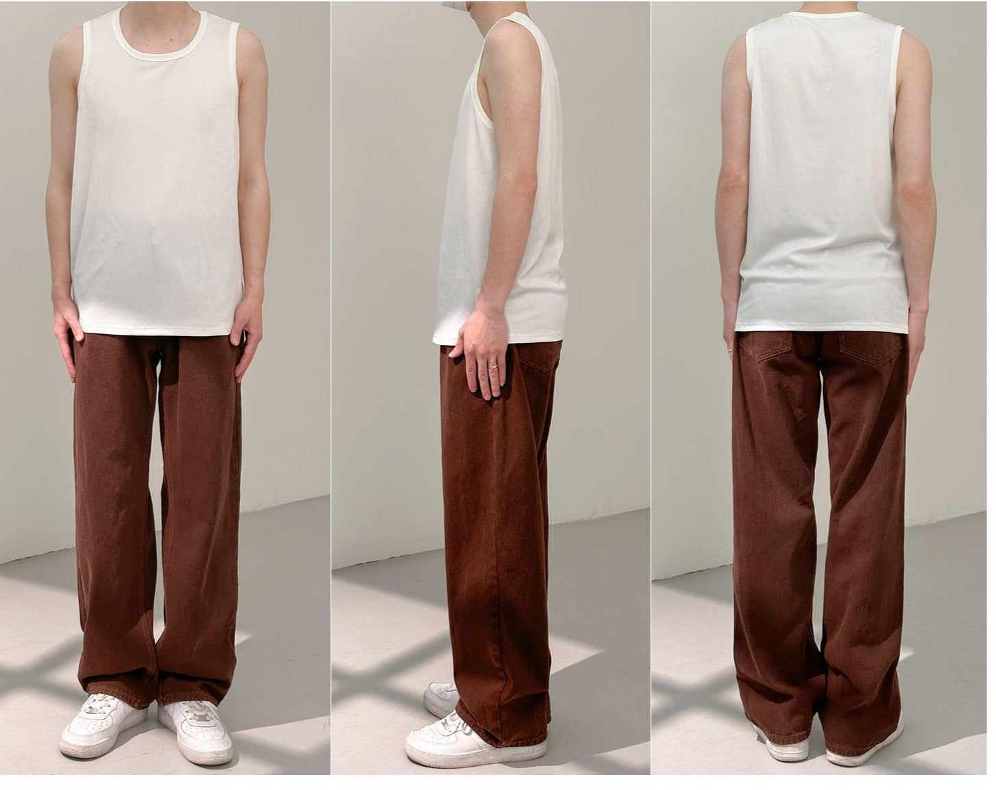 Vertical Striped Sleeveless Vest