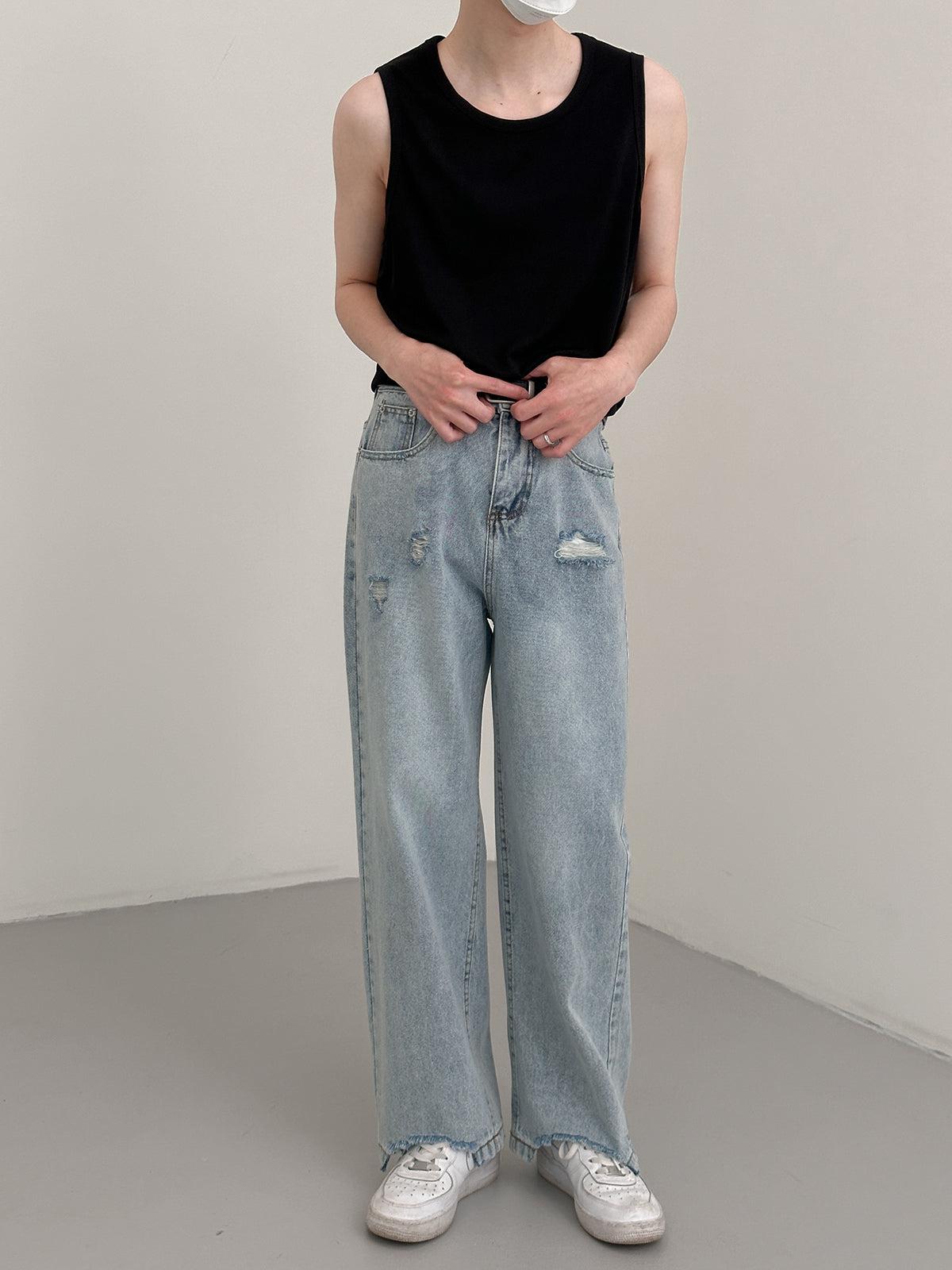 Vertical Striped Sleeveless Vest