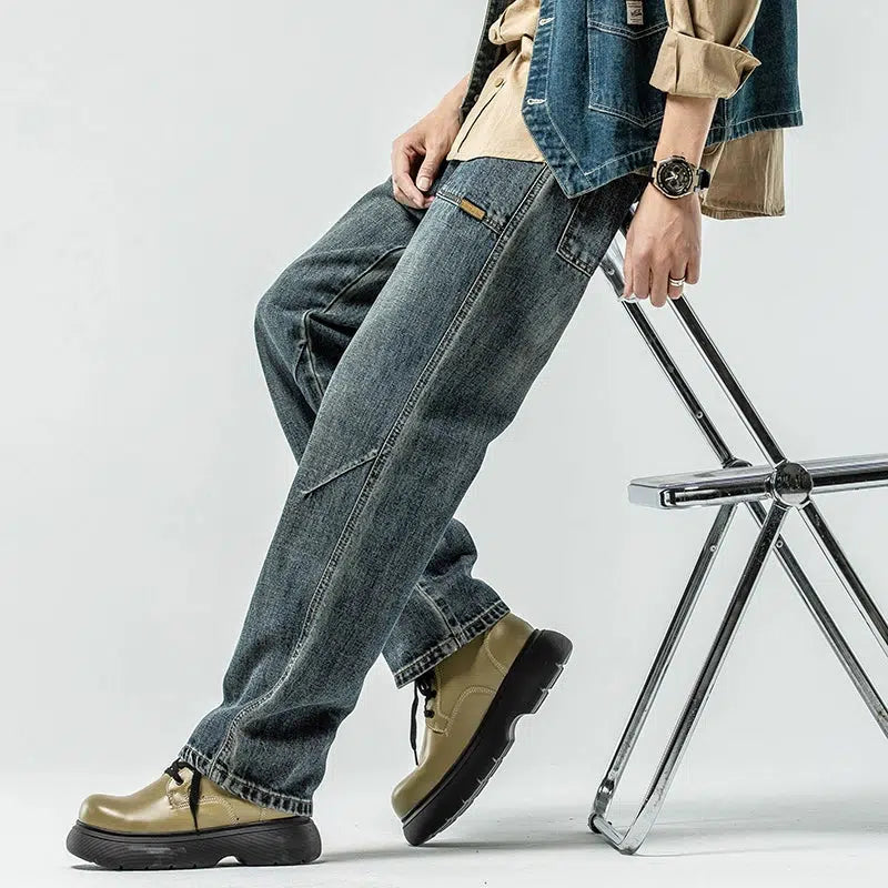 Vintage Blue Straight Leg Jeans