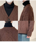Vintage Brown Knit Cardigan