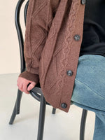 Vintage Brown Knit Cardigan