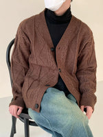 Vintage Brown Knit Cardigan