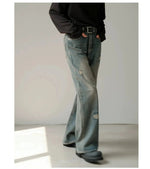 Vintage Distressed Wide-Leg Jeans