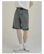 Vintage Gray Blue Denim Shorts