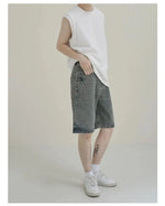 Vintage Gray Blue Denim Shorts