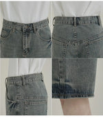 Vintage Gray Blue Denim Shorts