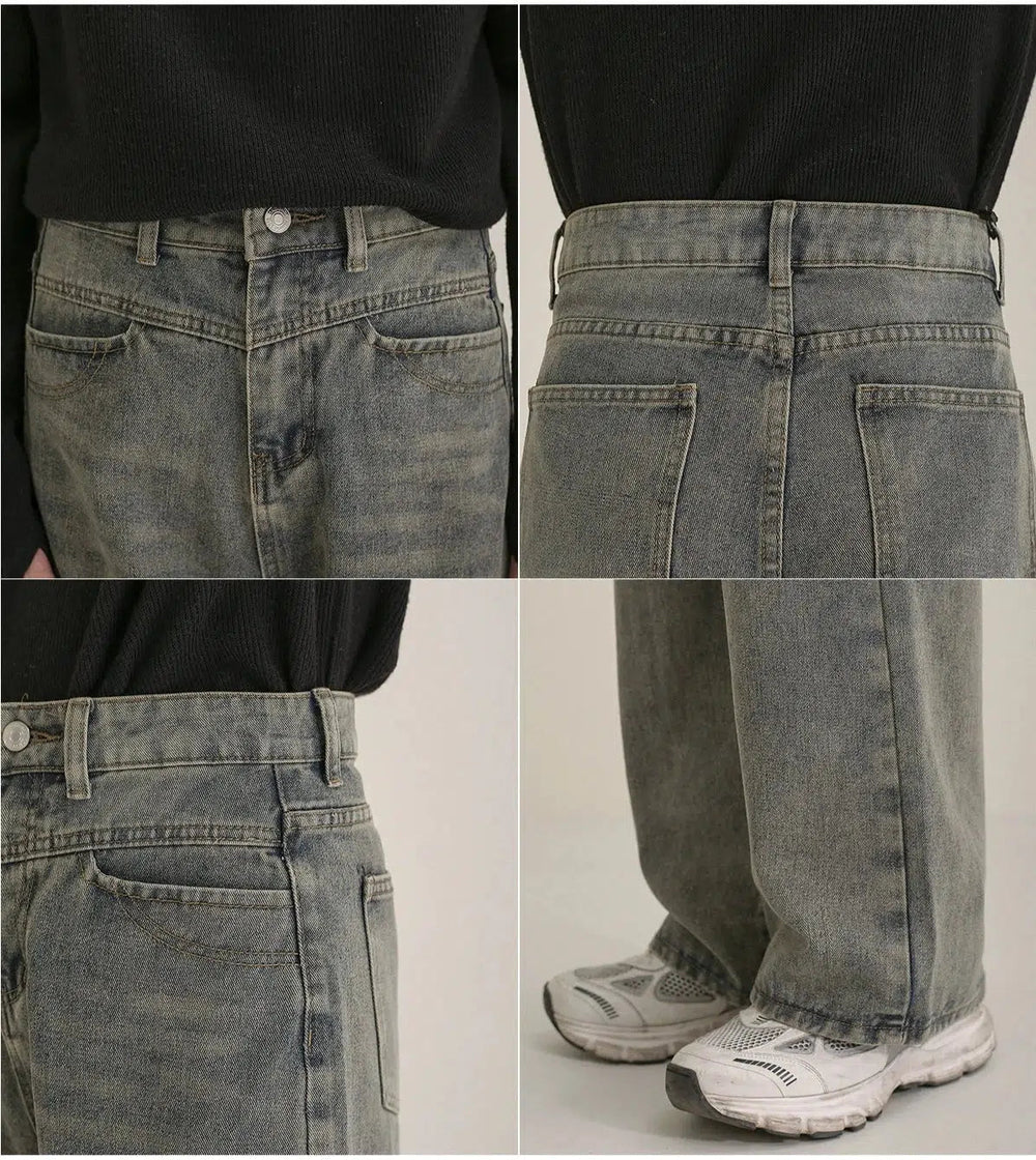 Vintage-Inspired High-Waist Relaxed Fit Jeans