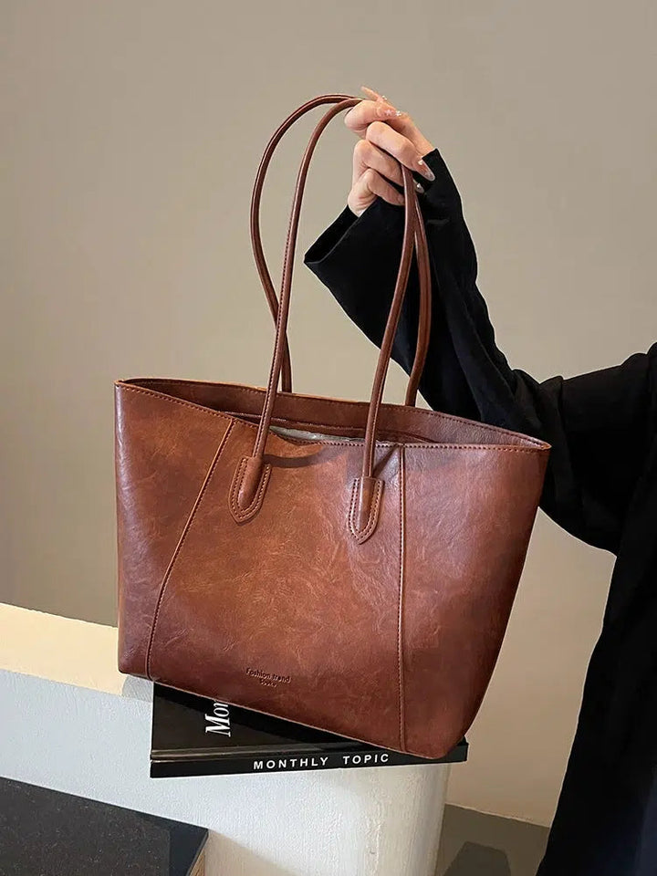 Vintage Large Leather Tote Bag