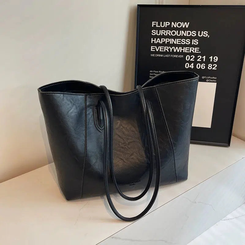 Vintage Large Leather Tote Bag
