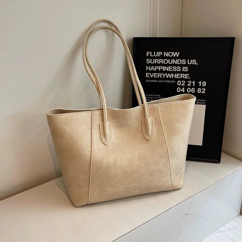 Vintage Large Leather Tote Bag
