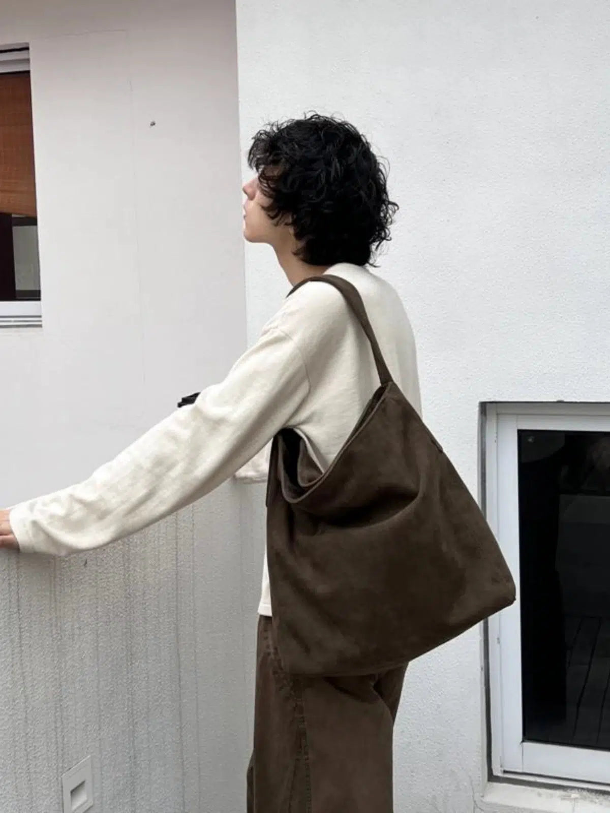 Vintage Large Suede Tote Bag