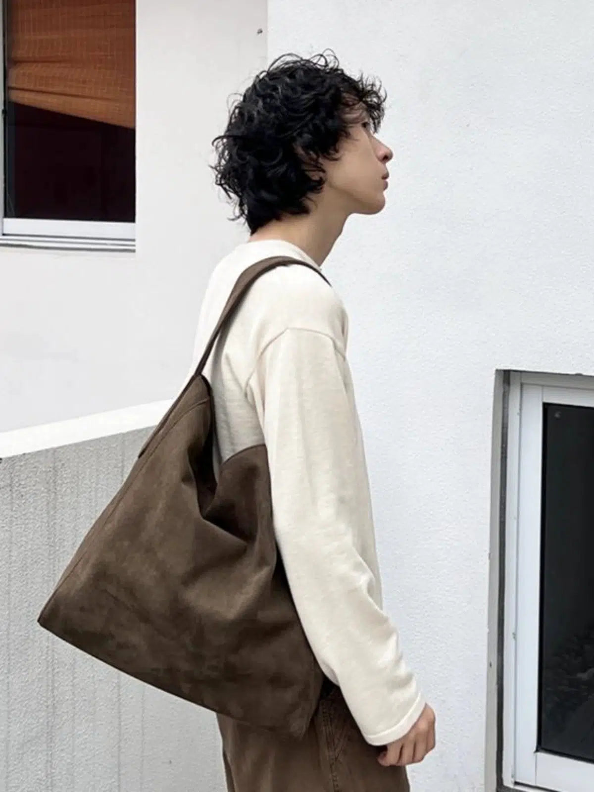 Vintage Large Suede Tote Bag