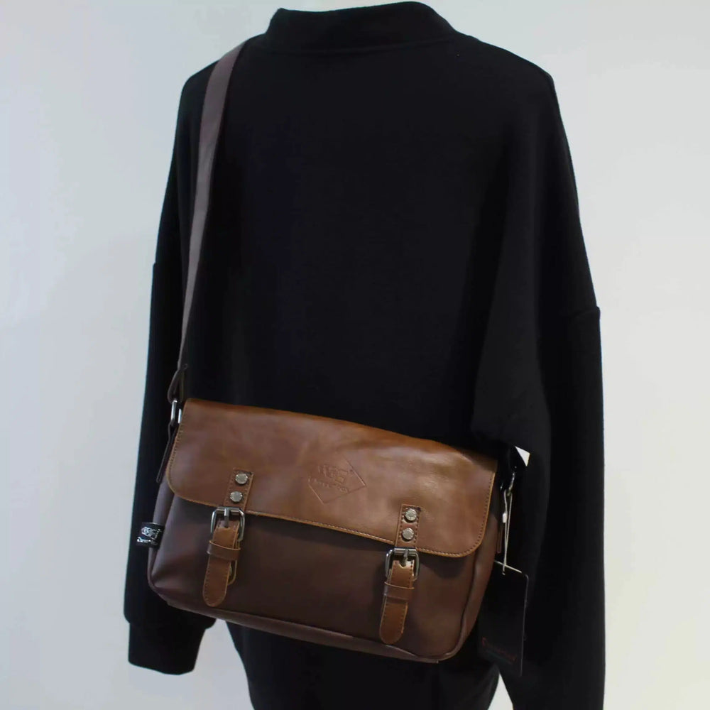 Vintage Leather Messenger Bag