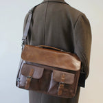 Vintage Leather Messenger Bag