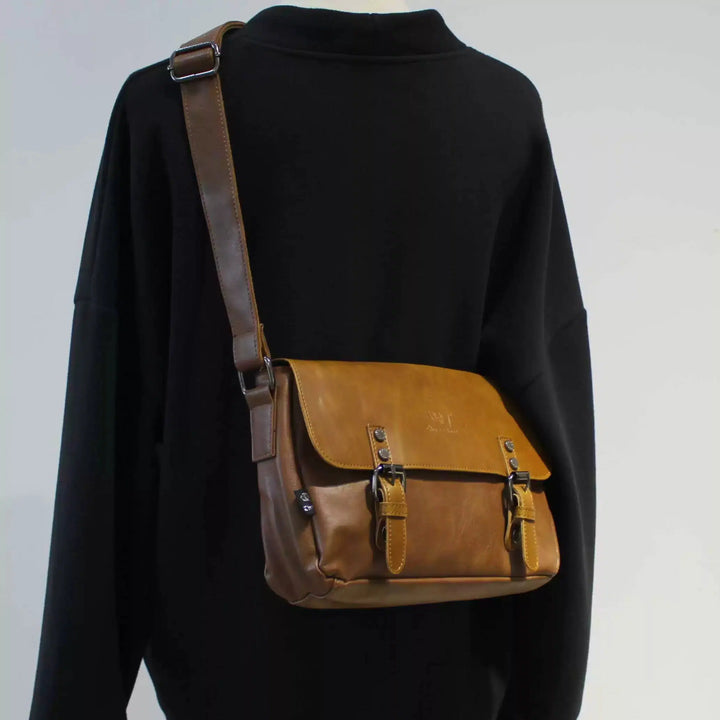 Vintage Leather Messenger Bag