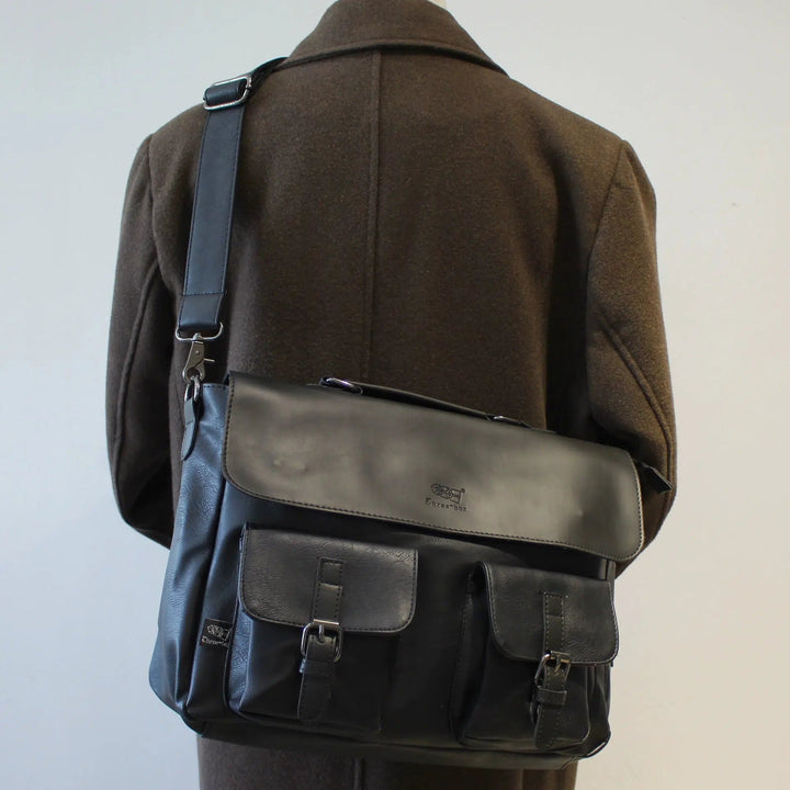 Vintage Leather Messenger Bag