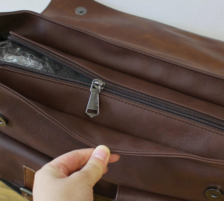 Vintage Leather Messenger Bag