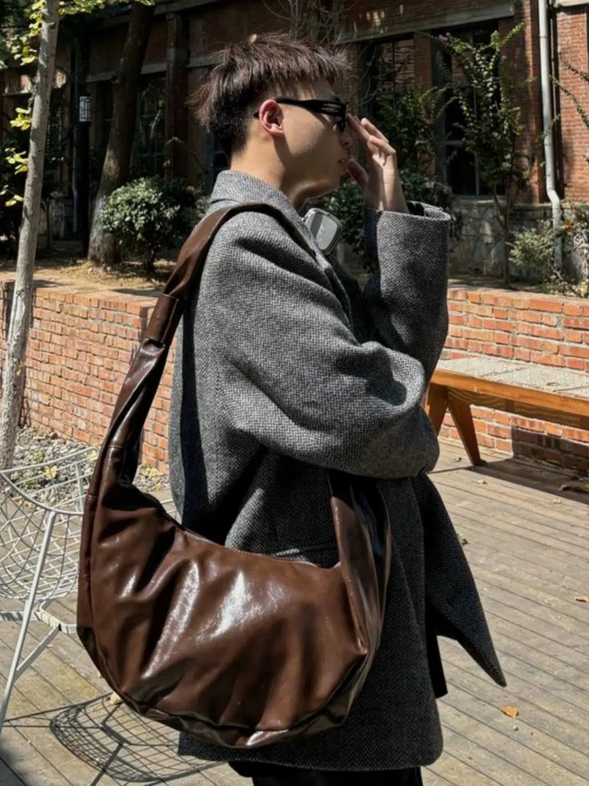 Vintage Leather Shoulder Crossbody Bag