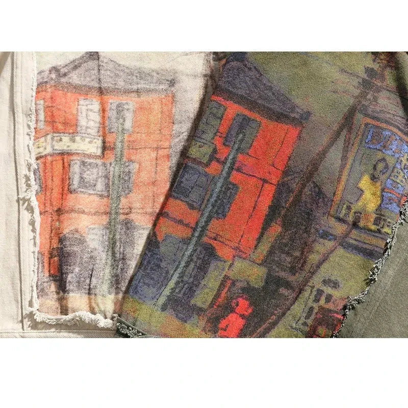 Vintage Patch Print Jacket