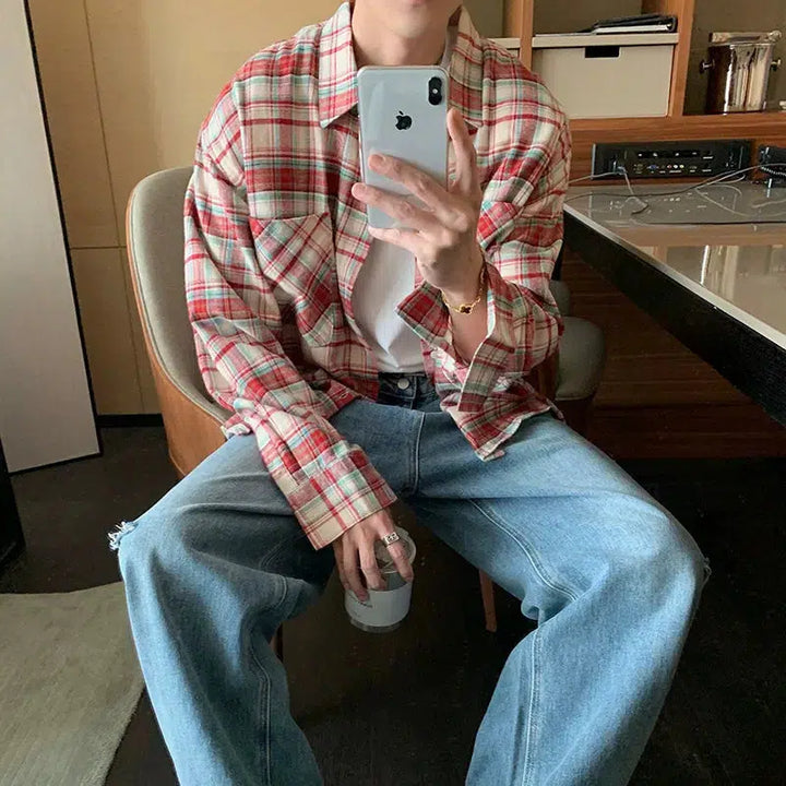 Vintage Plaid Flannel Shirt