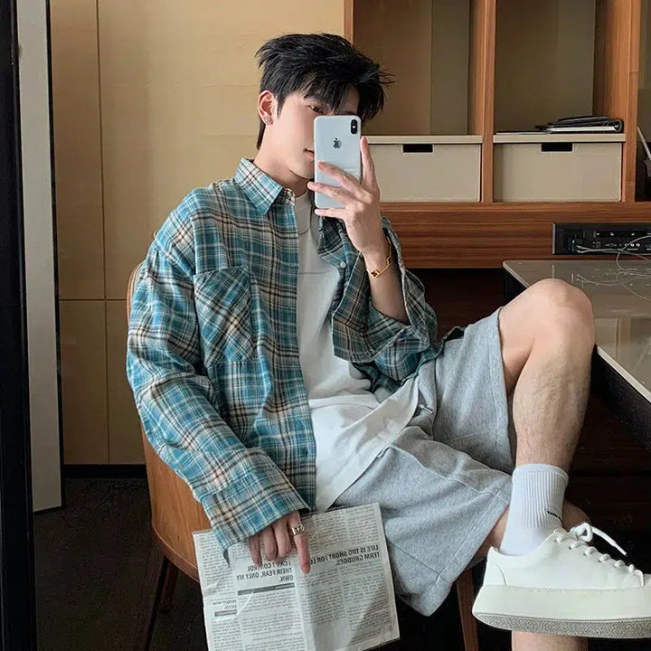 Vintage Plaid Flannel Shirt