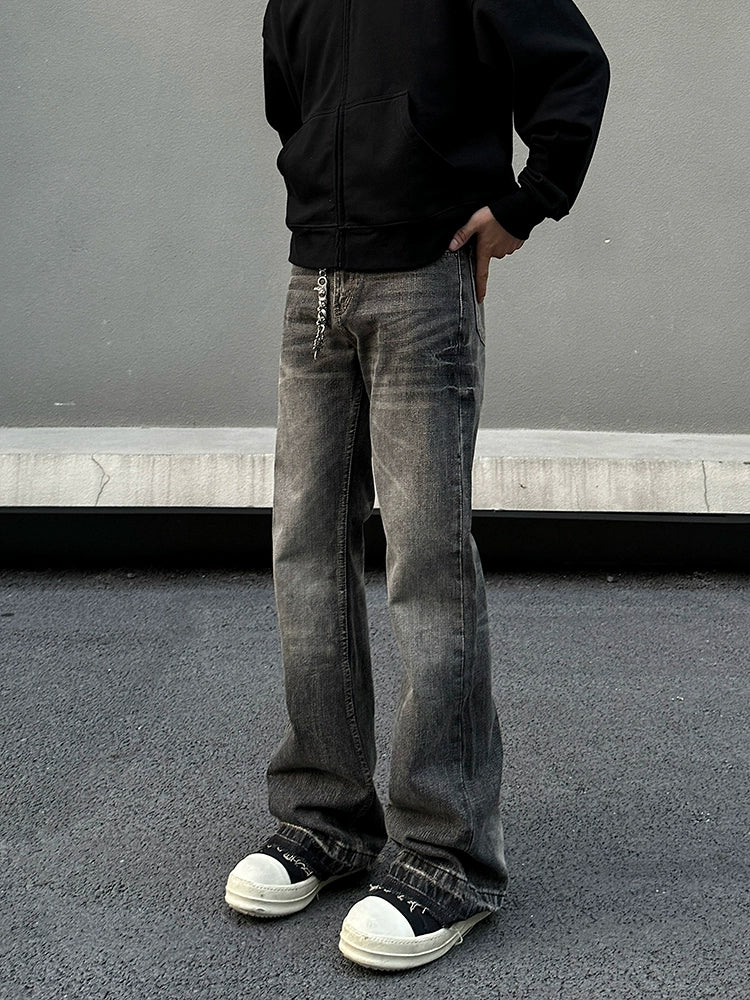 Vintage Raw Edge Flared Jeans