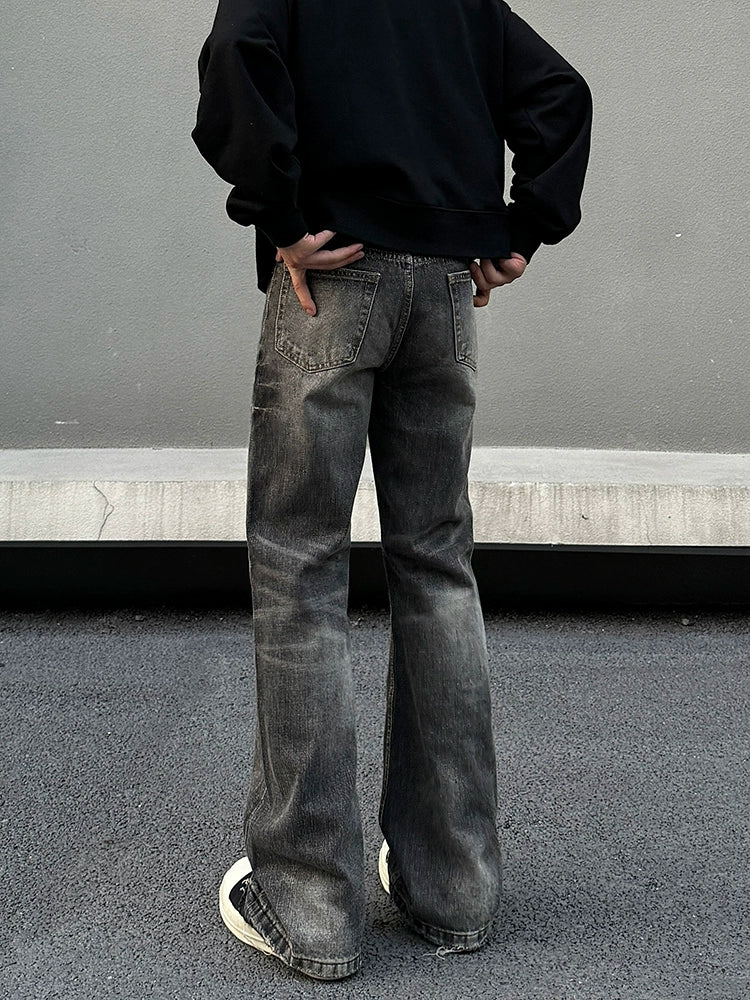 Vintage Raw Edge Flared Jeans
