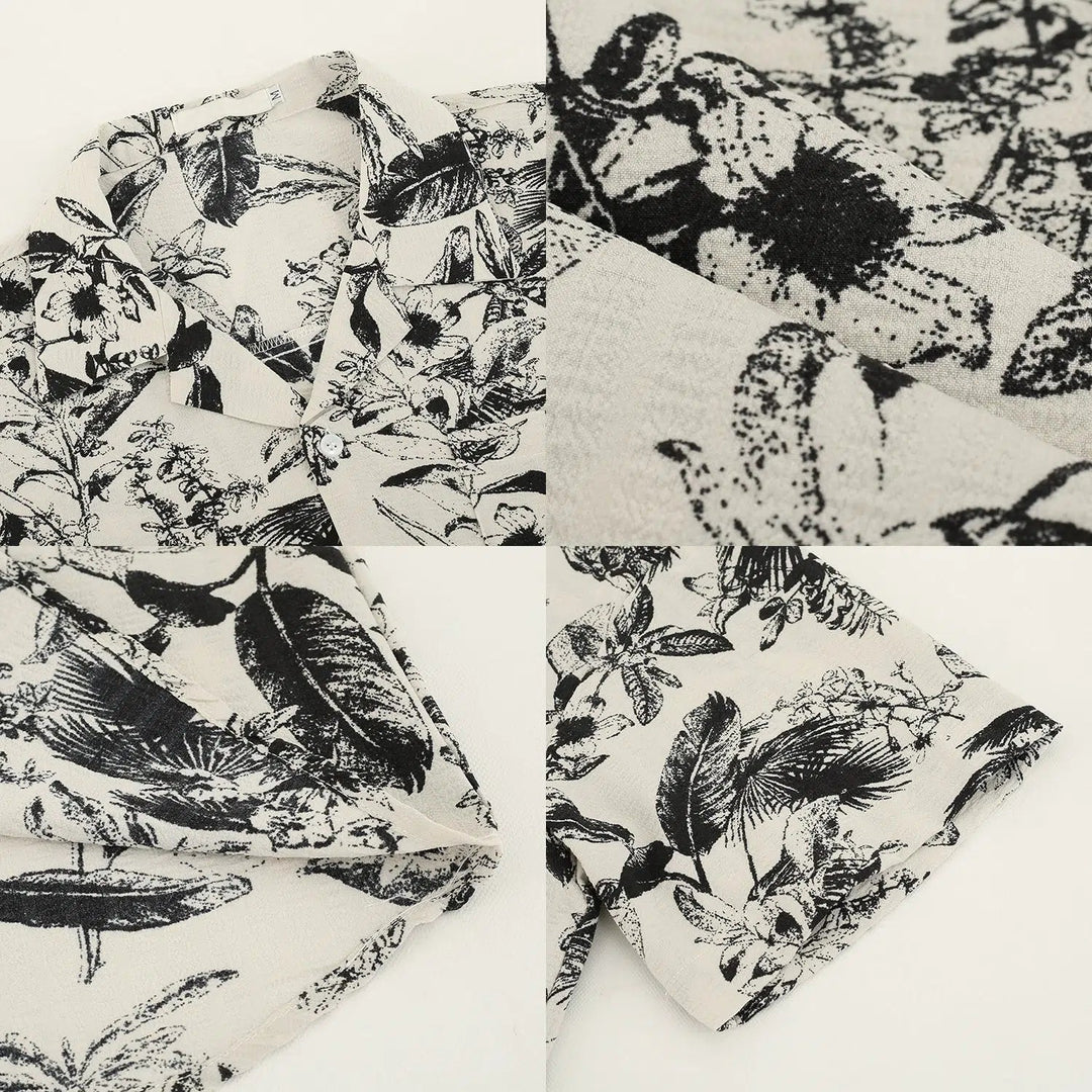 Vintage Short-sleeved Floral Shirt