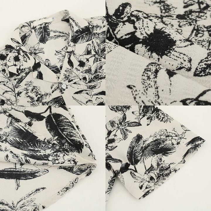 Vintage Short-sleeved Floral Shirt