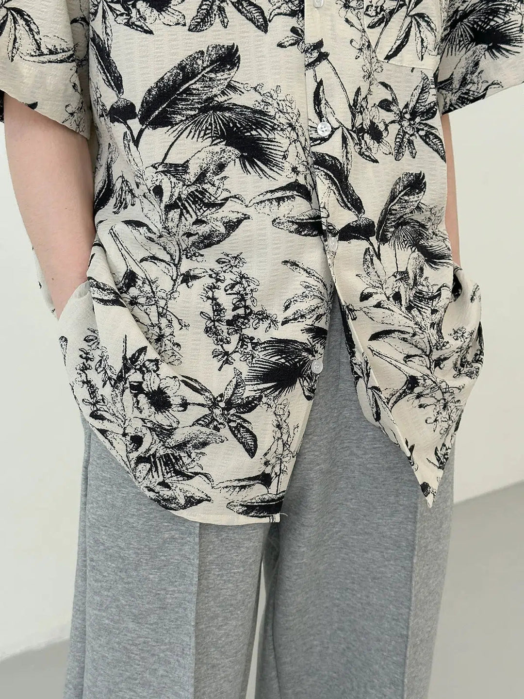 Vintage Short-sleeved Floral Shirt