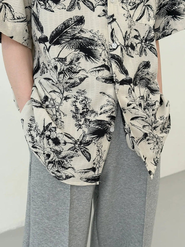 Vintage Short-sleeved Floral Shirt