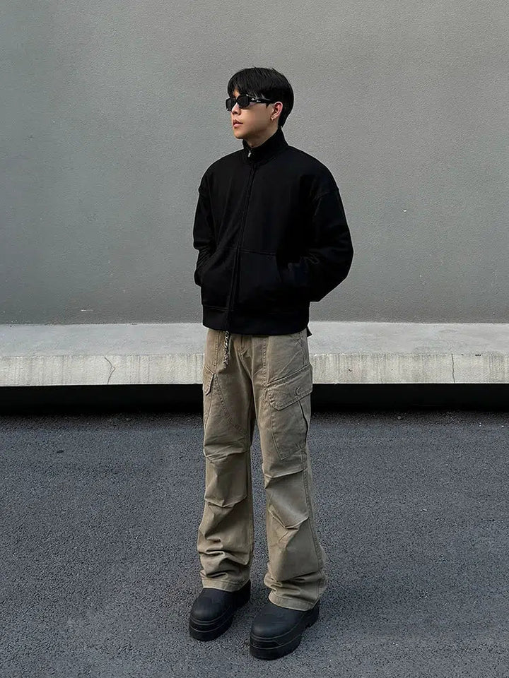 Vintage Straight-leg Cargo Pants