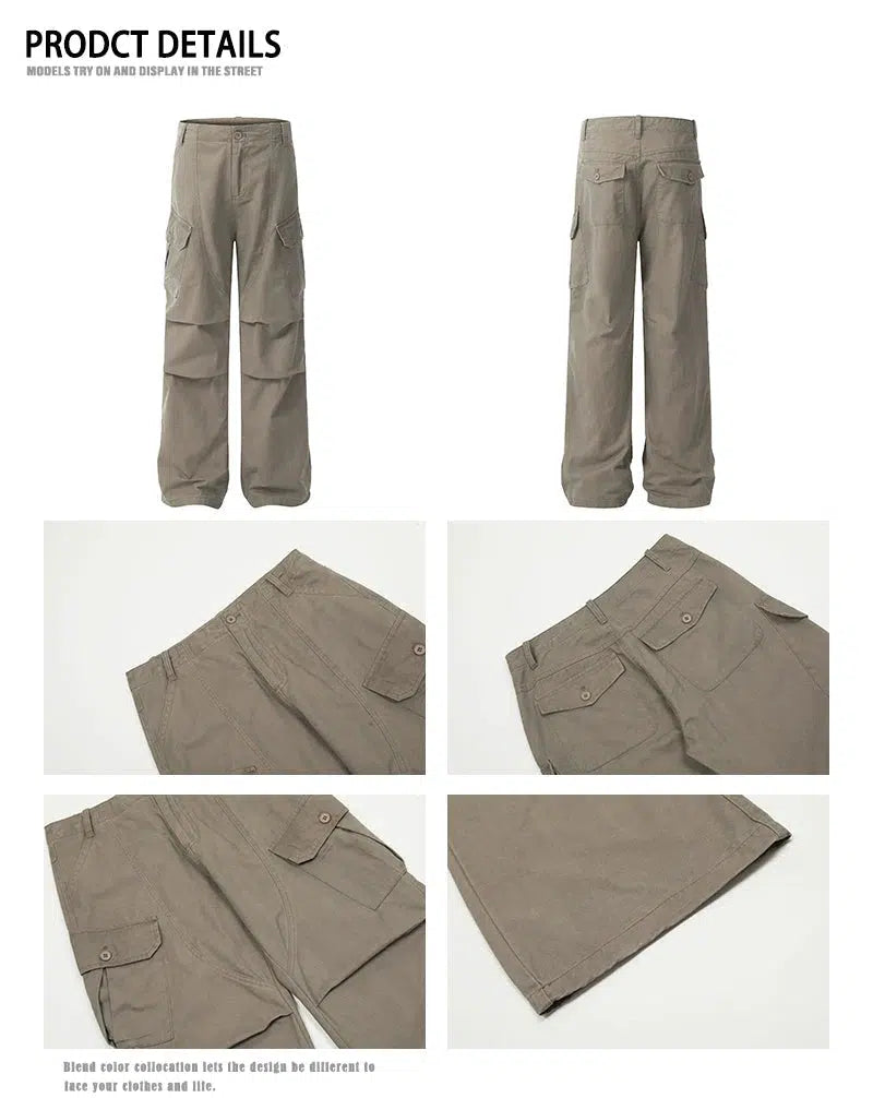 Vintage Straight-leg Cargo Pants