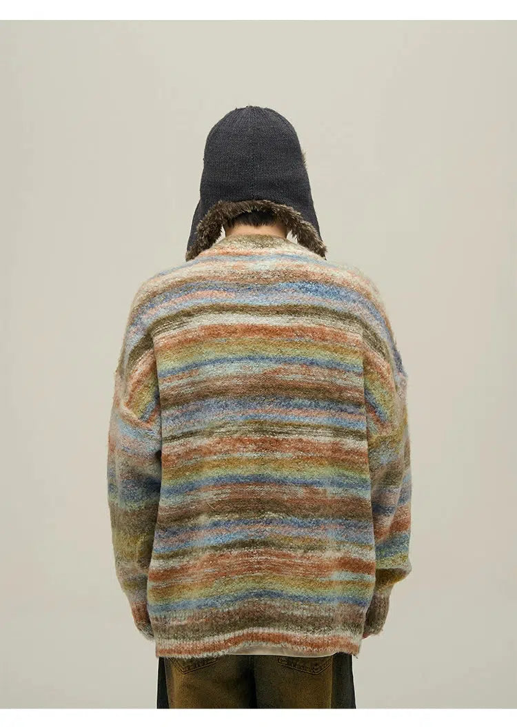 Vintage Striped Cardigan Sweater