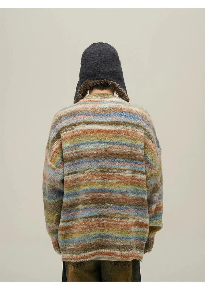 Vintage Striped Cardigan Sweater