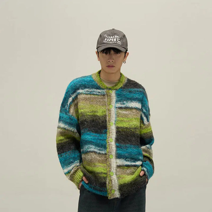 Vintage Striped Cardigan Sweater