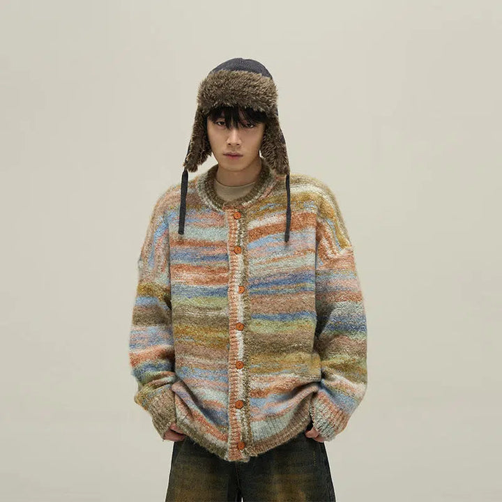 Vintage Striped Cardigan Sweater