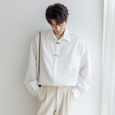 Shirt Men's Short Sleeve Korean Style TrendyinsThree-Quarter