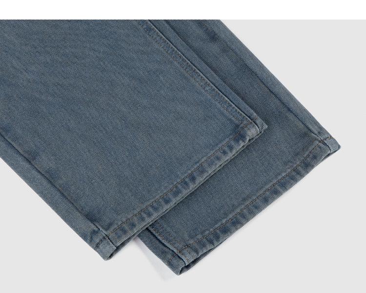 Vintage Washed Pleated Jeans