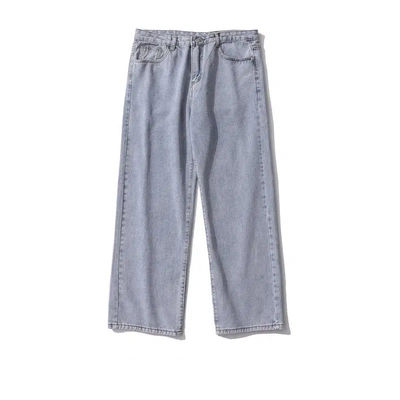 Vintage Washed Straight Leg Jeans